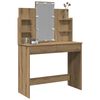 vidaXL Toaletni stol s LED svjetlima Artisan hrast 96x40x142 cm
