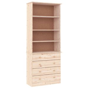 vidaXL Regal za knjige s ladicama ALTA 77x35x186,5 cm masivna borovina
