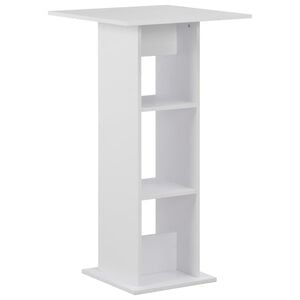 vidaXL Barski stol bijeli 60 x 60 x 110 cm