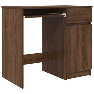 vidaXL Radni stol smeđi hrast 86x49x76 cm konstruirano drvo