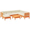 vidaXL 8-dijelni set vrtnih sofa s jastucima vo&scaron;tano smeđi od borovine
