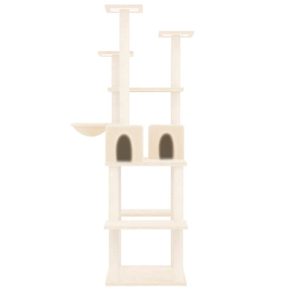vidaXL Penjalica za mačke sa stupovima za grebanje krem 167 cm