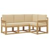 vidaXL Set vanjskih sofa 4 kom. Bijela i bež