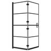 vidaXL Sklopiva pregrada za tu&scaron; ESG 120 x 140 cm crna
