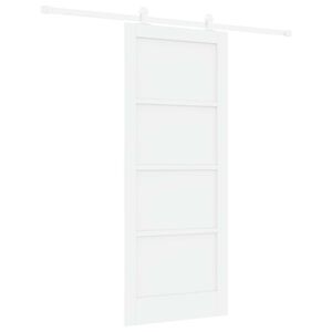 vidaXL Klizna vrata Bijela 83 x 202 cm Masivna borovina