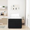vidaXL Krevetna konstrukcija s madracem Crna 100 x 200 cm tkanina