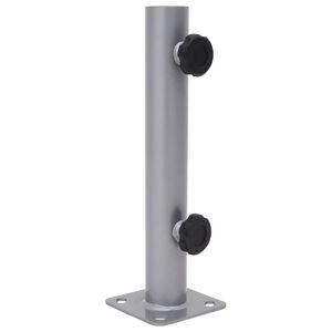vidaXL Baza suncobrana za stup &Oslash; 32/34/38 mm srebrna čelična