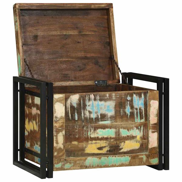 vidaXL Kutija za spremanje s pohranom 60 x 40 x 41 cm Obnovljeno drvo