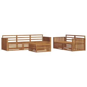 vidaXL Set vanjskih sofa 6 kom. Prirodna Čvrsto drvo akacije