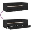 vidaXL Dnevni krevet s ladicama bez madraca crni 75x190 cm