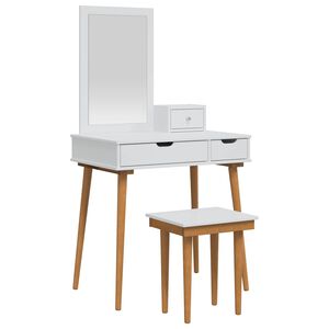 vidaXL Set toaletnog stolića FAUSKE 4 kom. Bijela 76 x 50 x 143 cm