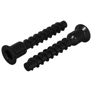 vidaXL &Scaron;estarasti vijak s čepom 2 kom. Crna 7 x 40 mm Željezo