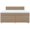 vidaXL Krevet box spring s madracem cappuccino 180x200 cm umjetna koža