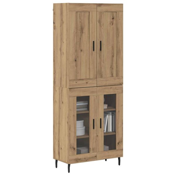 vidaXL Highboard 2 pcs Umjetnički hrast Konstruirano drvo