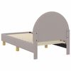 vidaXL Okvir kreveta za malu djecu s naslonom Svijetlo siva Vuna
