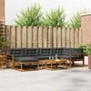 vidaXL Set vanjskih sofa s jastukom 7 pcs Prirodna i antracit
