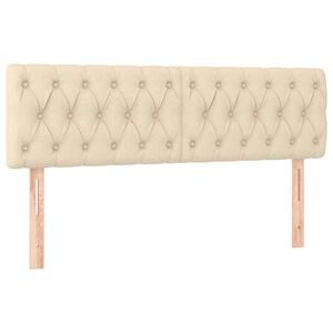 vidaXL Uzglavlja krem 144x7x78/88 cm od tkanine
