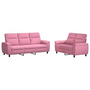 vidaXL Set sofe 2 pcs Ružičasta Tkanina