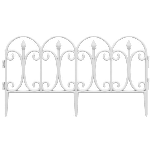 vidaXL Rubnjaci za travnjak 17 kom bijeli 10 m PP