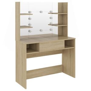 vidaXL Stolić za &scaron;minkanje LED 100 x 40 x 135 cm MDF boja hrasta