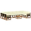 vidaXL Set vanjskih sofa s jastukom 11 pcs Prirodna i krem