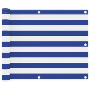 vidaXL Balkonski zastor bijelo-plavi 75 x 400 cm od tkanine Oxford
