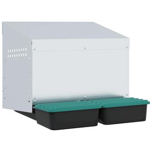 vidaXL Kućica za gnijezdo za koko&scaron;i s 2 odjeljka, za montažu na zid, pocinčani čelik