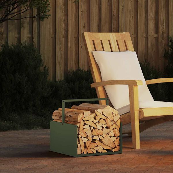 vidaXL Stalak za drva 40x40x40 cm hladno valjani čelik