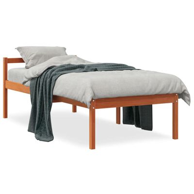vidaXL Krevet za starije osobe voštano smeđi 75 x 190 cm od borovine