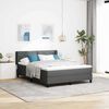 vidaXL Boxspring krevet s madracem s madracem Tamno siva 140 x 200 cm
