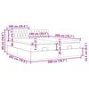 vidaXL Otomanski okvir kreveta s madracima smeđesivi 200x200cm tkanine