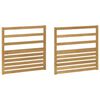 vidaXL Modul naslona 2 pcs Bijela 79 x 4 x 73 cm Čvrsto drvo akacije