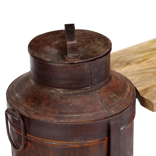 vidaXL Klupa s bocama za mlijeko od masivnog drva manga 150x33x64 cm