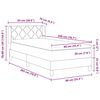 vidaXL Krevet s opruga kutije s madracem Krema 200 x 90 cm Poliester
