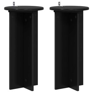 vidaXL Stalak za biljke 2 kom. Crna 29,5 x 29,5 x 60 cm