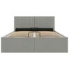 vidaXL Hidraulični okvir za krevet od tkanine svjetlosivi 120 x 200 cm