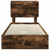 vidaXL Krevet s od storage s uzglavljem Dimljeni hrast 90 x 200 cm