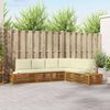 vidaXL Set vanjskih sofa s jastukom 6 Komad Prirodna i krem