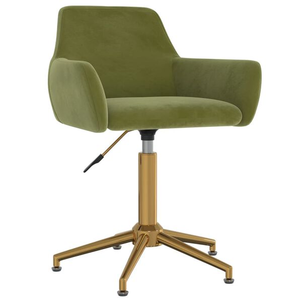 vidaXL Okretne blagovaonske stolice 4 kom svjetlozelene bar&scaron;unaste