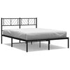 vidaXL Metalni okvir za krevet s uzglavljem crni 160x200 cm