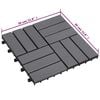 vidaXL Pločice za decking 10 pcs Sivi 30 x 30 cm Acacijsko drvo