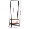 vidaXL Stalak za odjeću Crna 60 x 45 x 180 cm Čvrsto drvo akacije