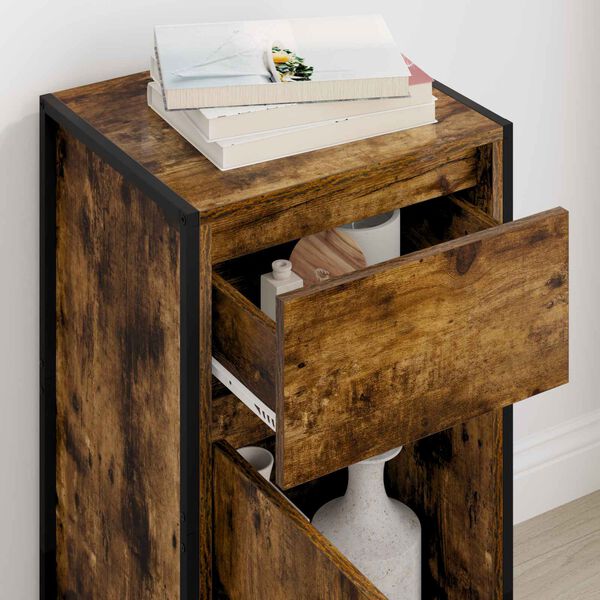 vidaXL Kreveta Dimni hrast 81 x 36 x 150.5 cm Konstruirano drvo