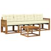 vidaXL Set vanjskih sofa 5 kom. Prirodna i krem