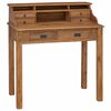 vidaXL Radni stol Prirodna 89,5 x 49,5 x 100 cm Čvrsto teak drvo