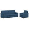 vidaXL Set sofe s pohranom 2 pcs Plava Poliester