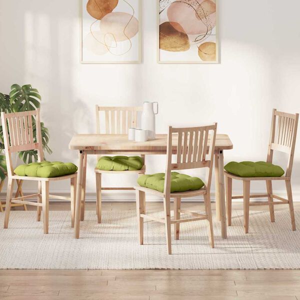 vidaXL Jastučići za sjedenje 4 pcs Svijetlo zelena 40 x 40 x 12 cm