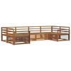 vidaXL Set vanjskih sofa 6 kom. Prirodna Čvrsto drvo akacije