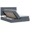 vidaXL Krevet s od storage s uzglavljem Tamnosiva 180 x 200 cm Bar&scaron;un