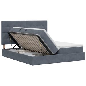 vidaXL Krevet s od storage s uzglavljem Tamnosiva 180 x 200 cm Bar&scaron;un